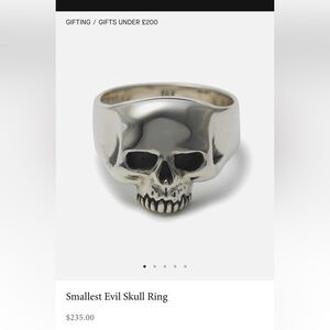 Smallest evil skull ring